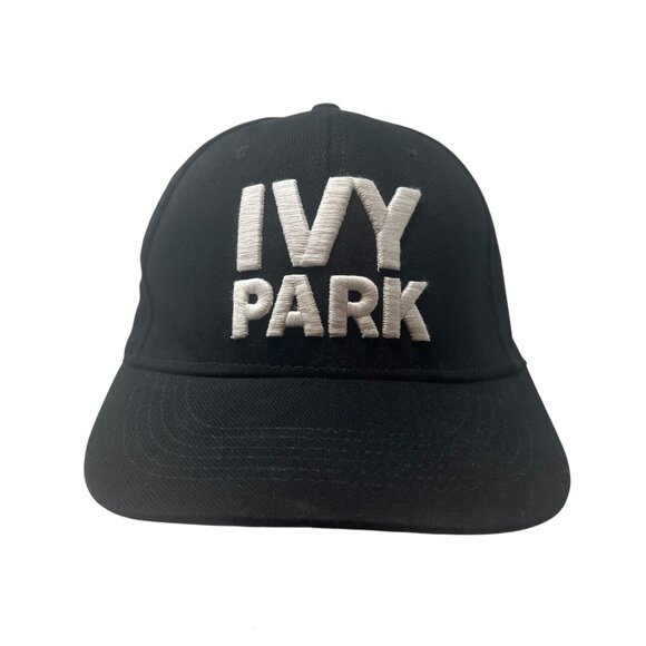 IVY PARK Accessories - Ivy Park Baseball Snapback Hat Cap Spell Out Dad Beyoncé Black Embroidered Retro